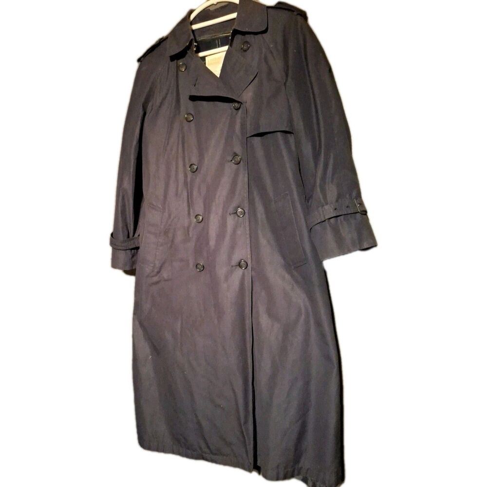 Towne From London Fog  Women's Blue Trench Coat w/ Removable Liner, Size 8 Reg